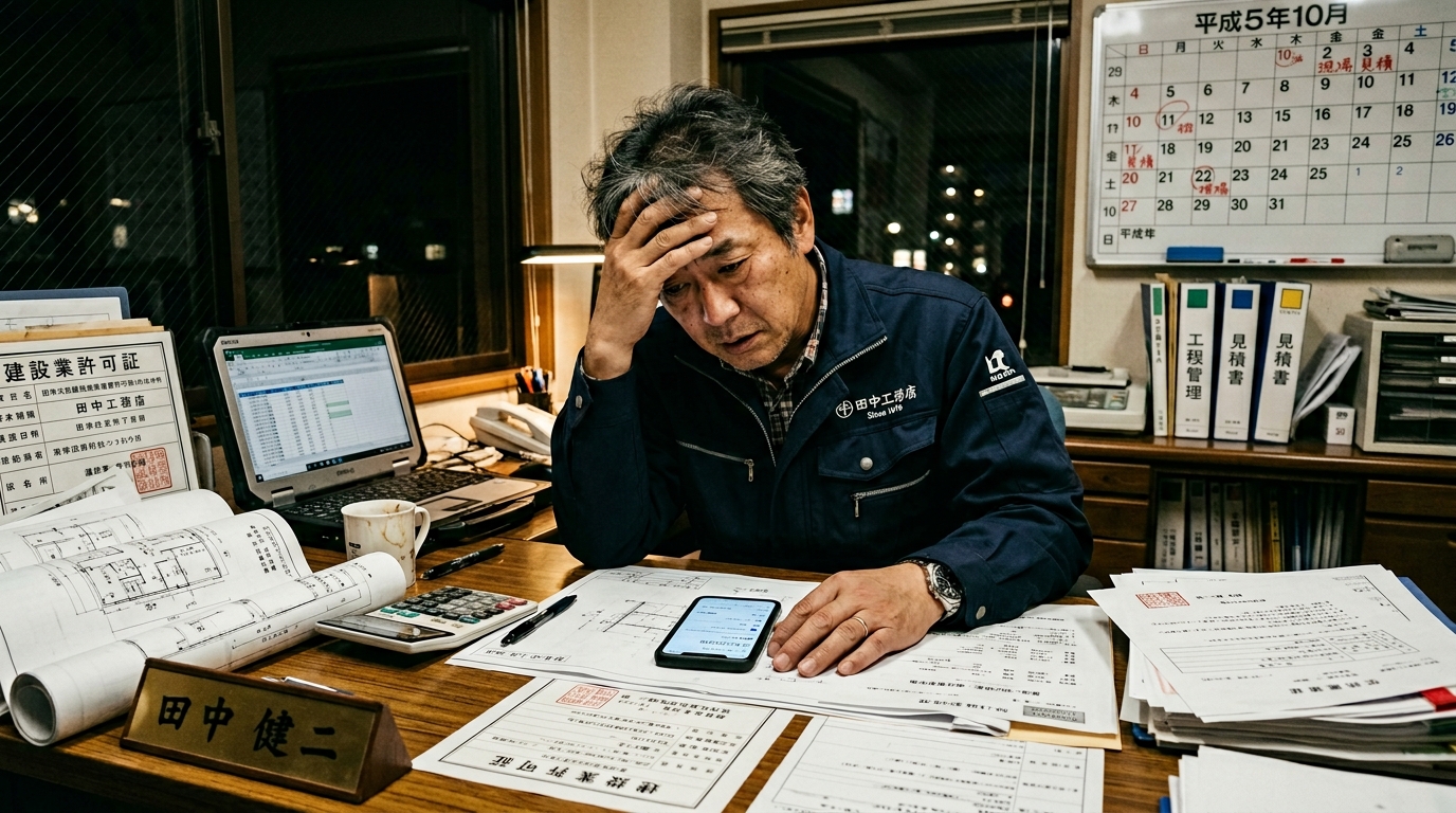 悩む工務店の社長